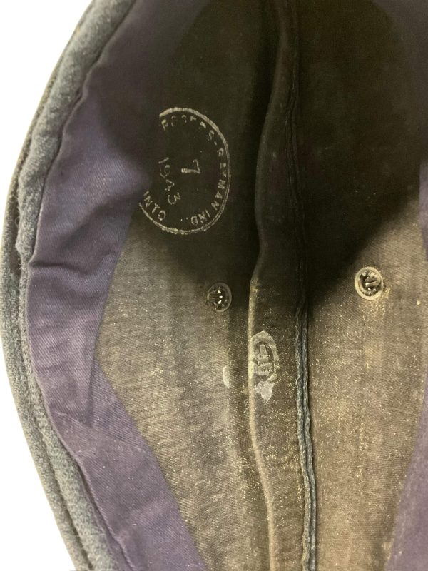 WW2 Canadian RCAF Wedge Cap Size 7 Dated 1943 - Image 6